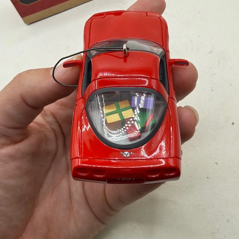 Vtg Hallmark Christmas Ornament 1997 Corvette Car Red Collectible Decor Presents